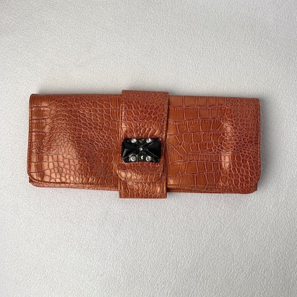 Bijoux Terner Orange Clutch Rectangle Wallet